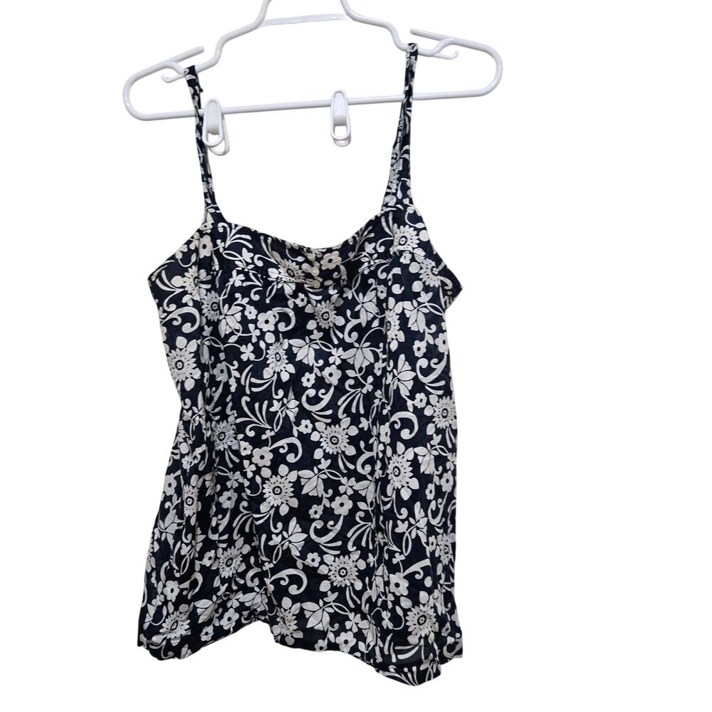 Banana Republic Factory Floral Cotton Cami Tank Large